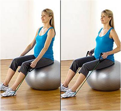 Description: Bài tập cho tay và sàn chậu với banh.